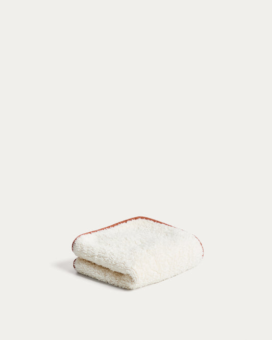 Serviette Sedora 100 % coton avec motif contrasté orange 30 x 50 cm