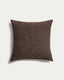 Housse de coussin Alnori 100 % coton jacquard marron 50 x 50 cm