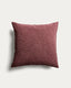 Housse de coussin Alnori 100 % coton jacquard grenat 50 x 50 cm