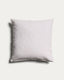 Housse de coussin Alnori 100 % coton jacquard écru 50 x 50 cm