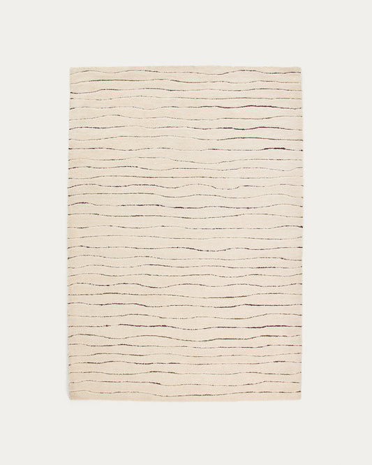 Tapis shaggy Loram beige 160 x 230 cm