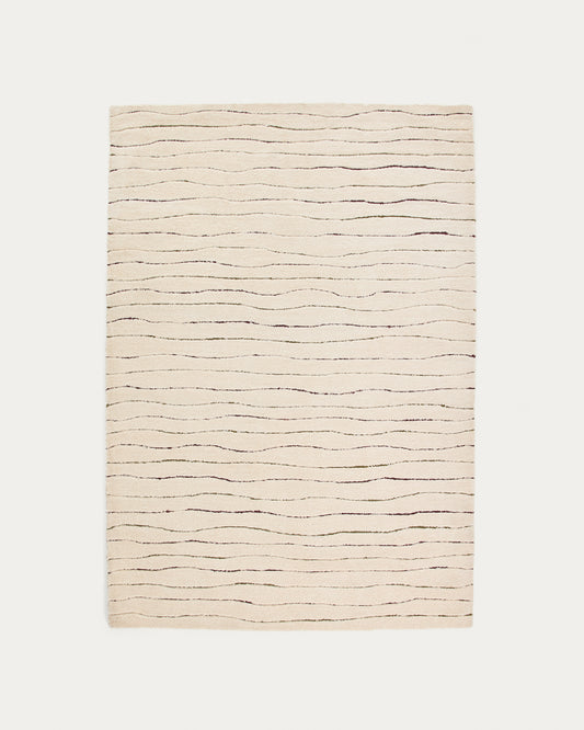Tapis shaggy Loram beige 160 x 230 cm