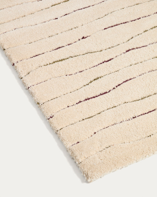 Tapis shaggy Loram beige 200 x 300 cm
