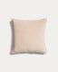 Ovelin beige and ecru velvet cushion cover 45 x 45 cm