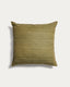 Housse de coussin Brellet en soie verte 45 x 45 cm