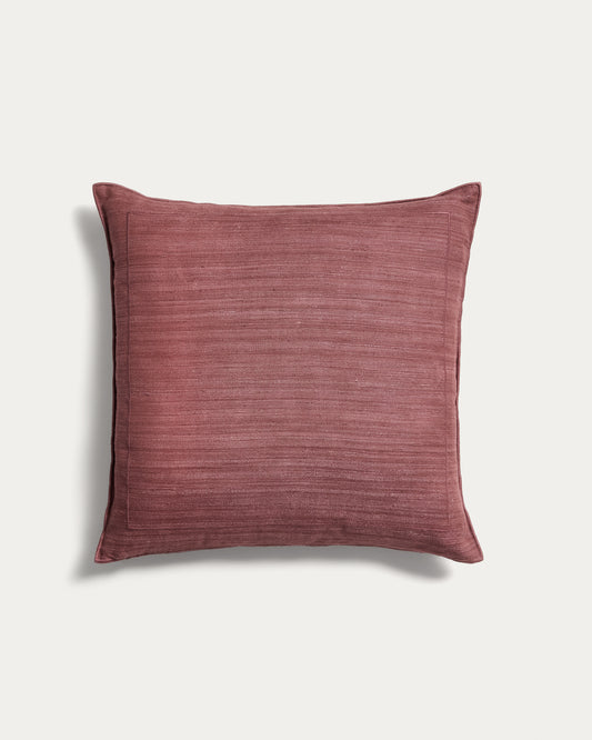 Housse de coussin Brellet en soie grenat 45 x 45 cm