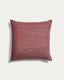 Housse de coussin Brellet en soie grenat 45 x 45 cm