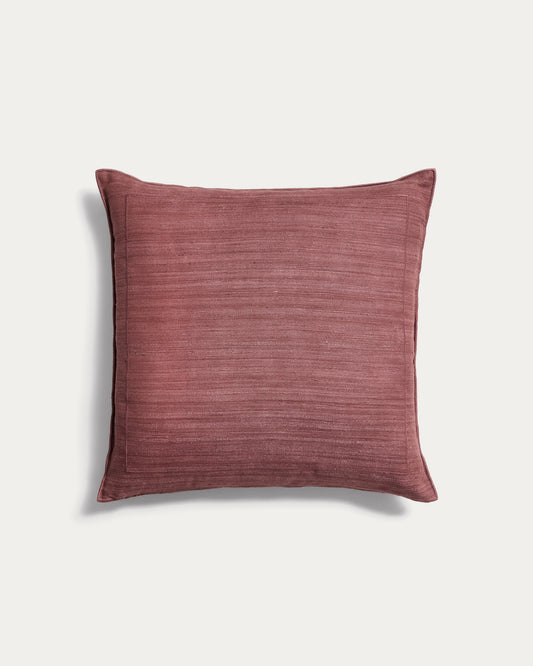 Housse de coussin Brellet en soie grenat 45 x 45 cm