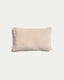 Ovelin beige and ecru velvet cushion cover 30 x 50 cm