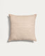 Housse de coussin Brellet en soie écru 45 x 45 cm