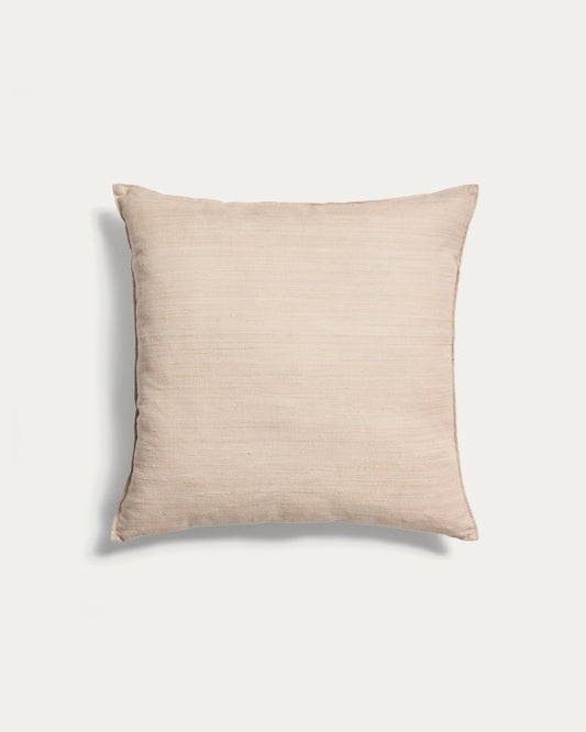 Brellet ecru silk cushion cover 45 x 45 cm