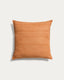 Housse de coussin Brellet en soie orange 45 x 45 cm