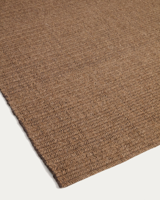 Tapis Imerna en laine marron 160 x 230 cm
