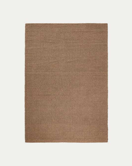 Tapis Imerna en laine marron 160 x 230 cm