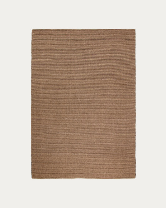 Tapis Imerna en laine marron 160 x 230 cm