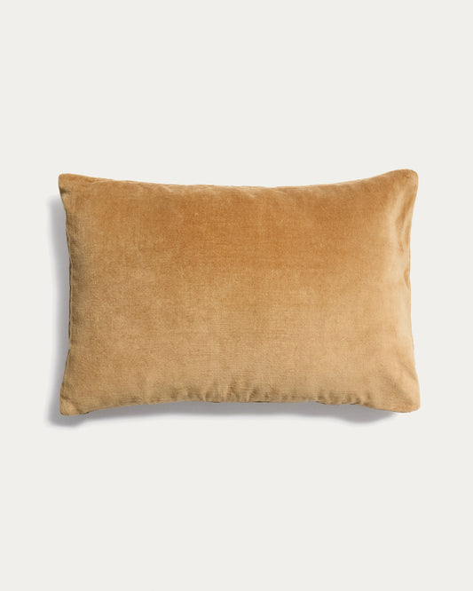 Housse de coussin Tavre en velours avec détail brodé beige 30 x 50 cm