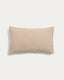 Housse de coussin Seliria en velours côtelé beige 30 x 50 cm