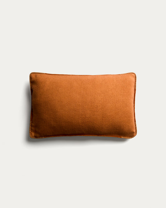 Housse de coussin Lunor avec passepoil contrasté orange 30 x 50 cm