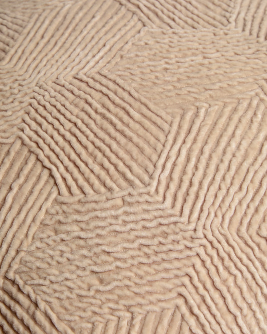 Housse de coussin Morine en velours blanc cassé 50 x 50 cm