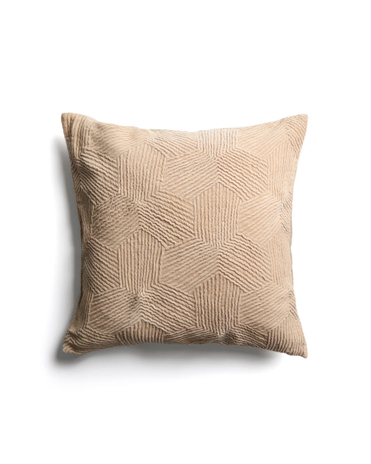 Housse de coussin Morine en velours blanc cassé 50 x 50 cm