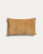 Housse de coussin Morine en velours beige 30 x 50 cm