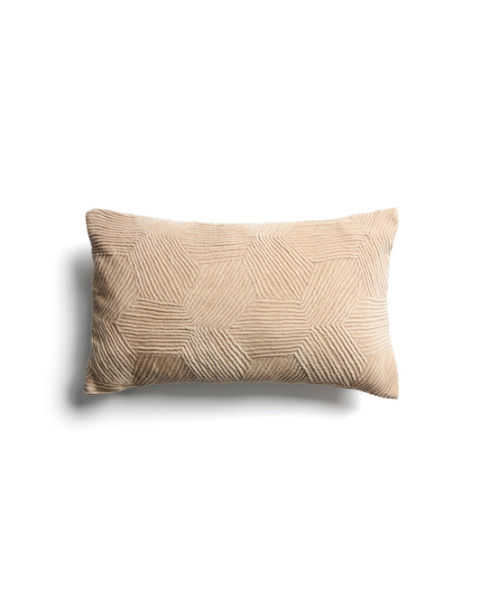 Housse de coussin Morine en velours blanc cassé 30 x 50 cm