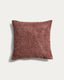 Housse de coussin Olinan en bouclette chinée grenat 50 x 50 cm