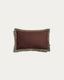 Housse de coussin  Olinan avec détail en bouclette marron 30 x 50 cm