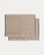 Ensemble Berla de 2 sets de table en coton et jute moutarde 35 x 50 cm