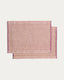 Ensemble Berla de 2 sets de table en coton et jute grenat 35 x 50 cm