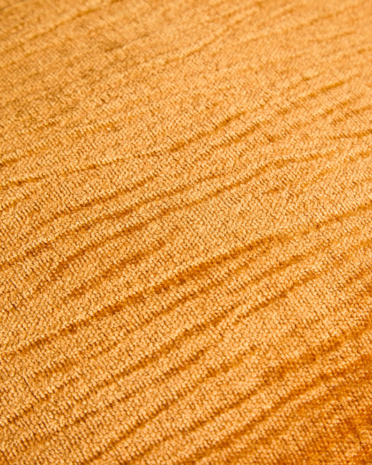 Housse de coussin Vori 100 % coton effet froissé orange 50 x 50 cm