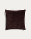 Housse de coussin Vori 100 % coton effet froissé marron 50 x 50 cm