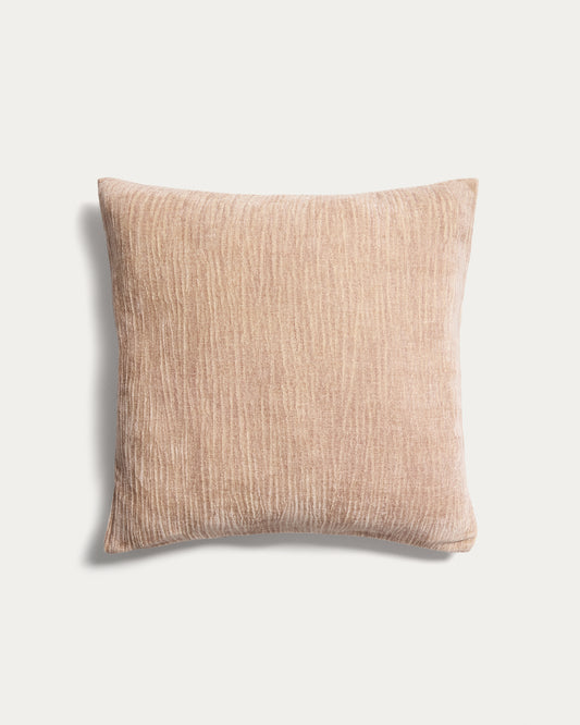 Housse de coussin Vori 100 % coton effet froissé écru 50 x 50 cm