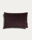 Niroi 100% brown velvet cotton cushion cover with ribbon detail 40 x 60 cm