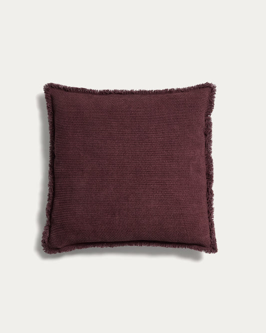 Housse de coussin Meral marron chocolat 45 x 45 cm