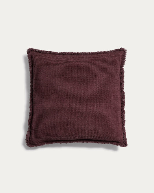 Housse de coussin Meral marron chocolat 45 x 45 cm