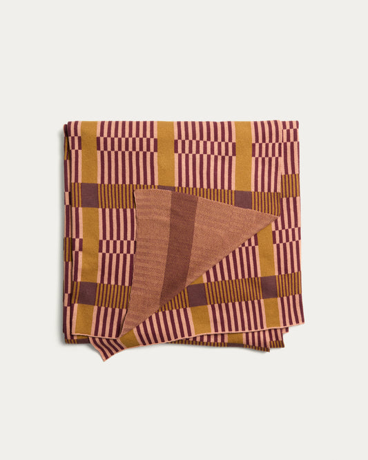 Ately 100% cotton multicoloured blanket 130 x 170 cm