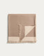 Orlet grey and beige reversible wool blanket 130 x 170 cm
