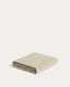 Essuie-mains Lurevi 100 % coton jacquard avec finition velours beige 50 x 90 cm