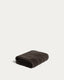Essuie-mains Lurevi 100 % coton jacquard avec finition velours marron 30 x 50 cm
