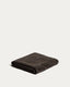Essuie-mains Lurevi 100 % coton jacquard avec finition velours marron 50 x 90 cm