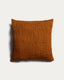 Housse de coussin Solly 100 % coton gaufré orange 50 x 50 cm