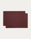 Ensemble Lerava de 2 sets de table en coton avec fini lavé marron 35 x 50 cm