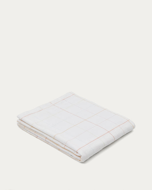 Nappe Melis 100% coton à carreaux multicolores 150 x 250 cm
