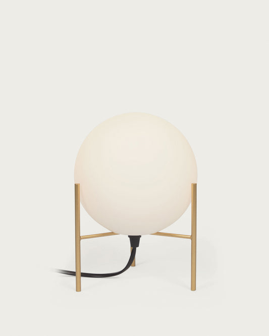 Lampe de table Seine en acier finition laiton
