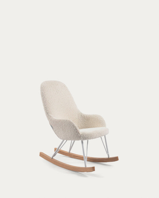 Fauteuil à bascule enfant Joey bouclette blanc