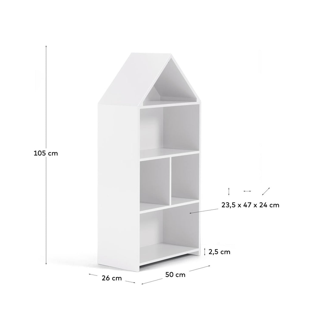 Étagère maison enfant Celeste en MDF blanc 50 x 105 cm