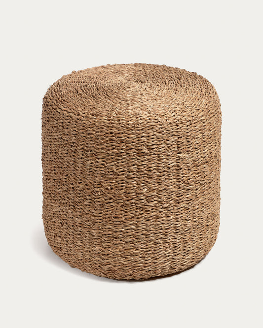 Repose-pieds rond Someina en fibres naturelles Ø 40 cm