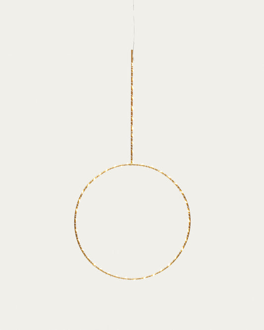 Anneau lumineux Tamane doré Ø 25 cm