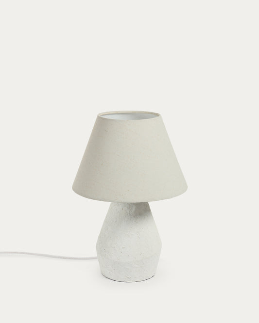 Lampe de table Noara de magnésium finition blanche